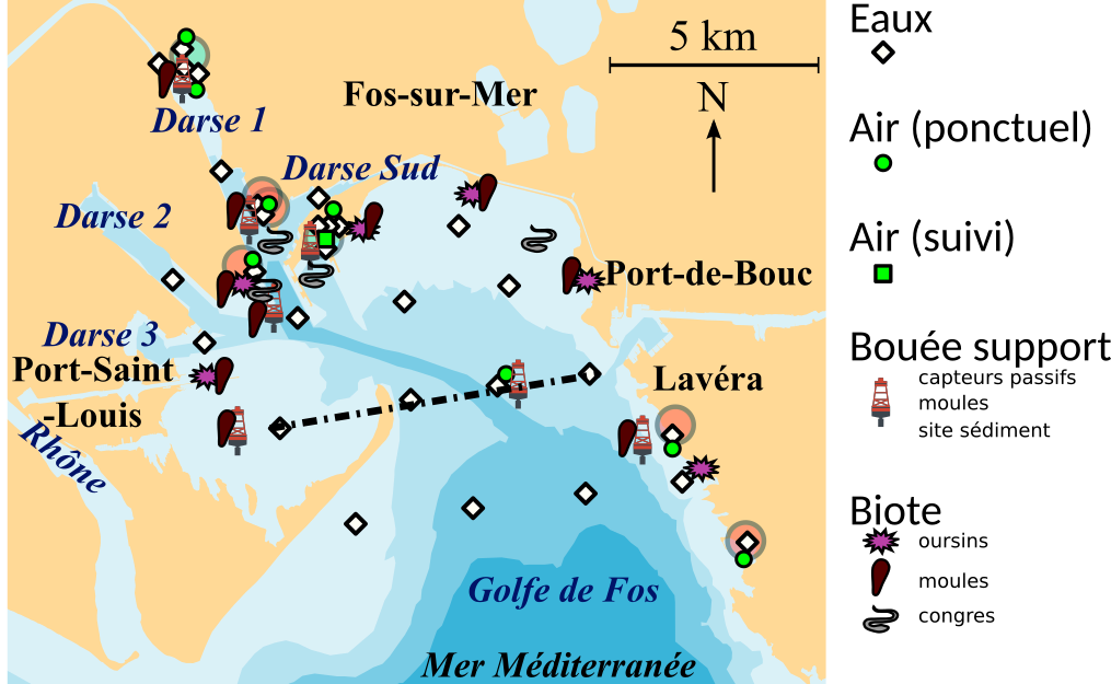 Carte des prélèvements de phytoplancton