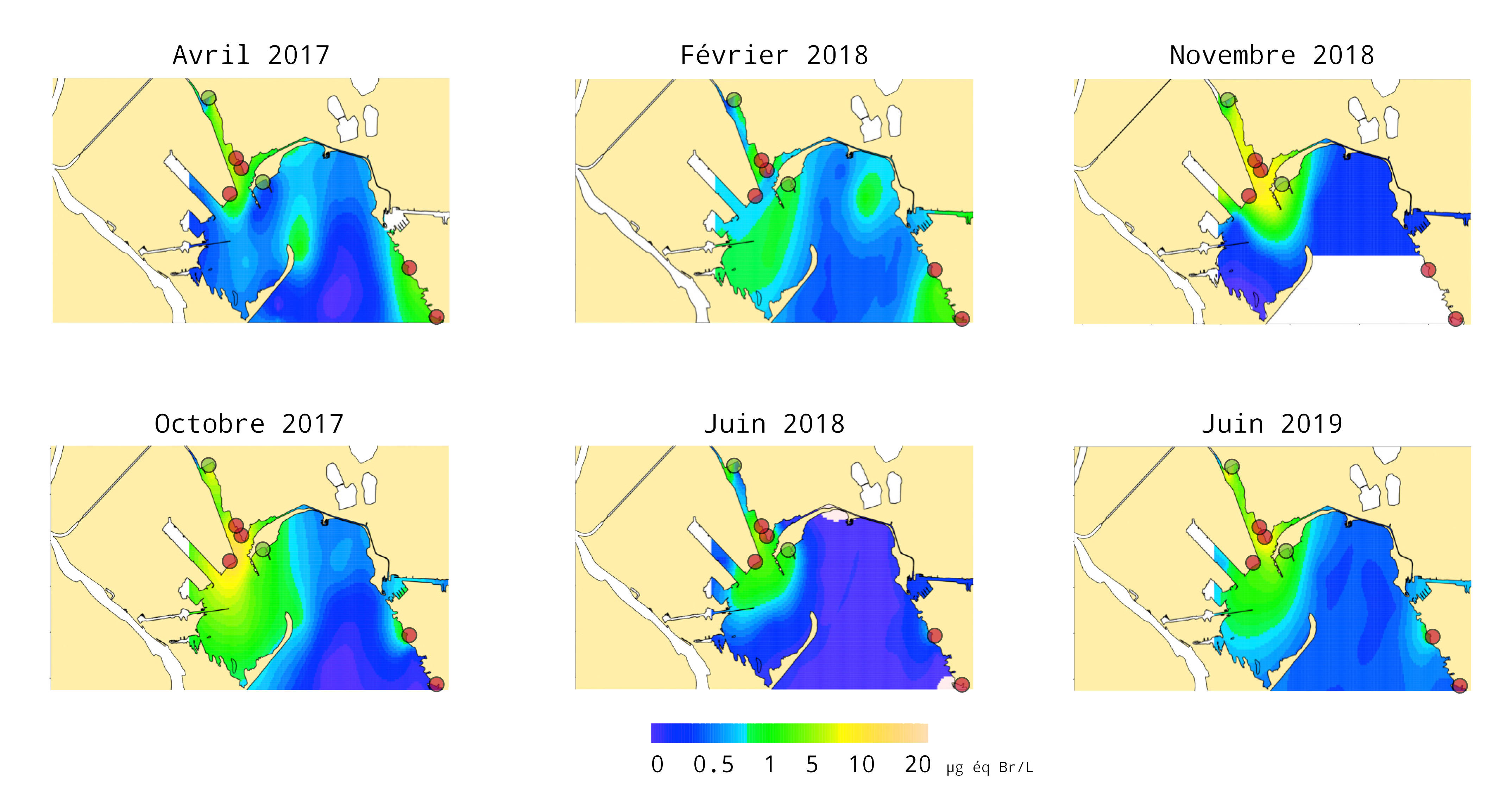 Carte de diffusion selon les vents